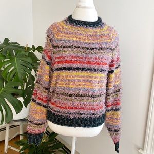 New Urban Outfitters Fuzzy striped Sweater